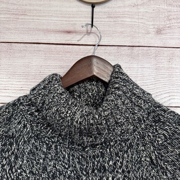 Hobbs London Black White Pullover Sweater Dress Size US 4 Turtleneck Cotton - Picture 5 of 9